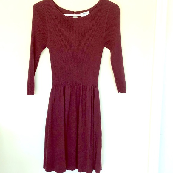 Maroon Sweater Dress - Picture 1 of 4